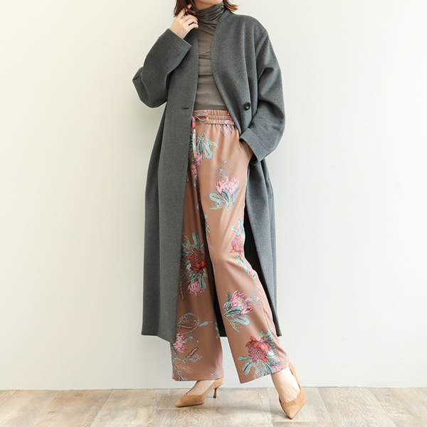 ♥美品♥ワールド crolla チビ襟ロングウールコート キャメル 日本製♥ コート | ブランド通販 X-SELL エクセル